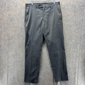 Lauren Ralph Lauren Dress Pants Mens 34x32 Gray Herringbone Pleated Trousers